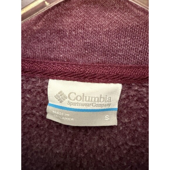 Columbia Women's Hart Mountain Quarter Zip Pullover Sweatshirt S Small maroon - Picture 3 of 6